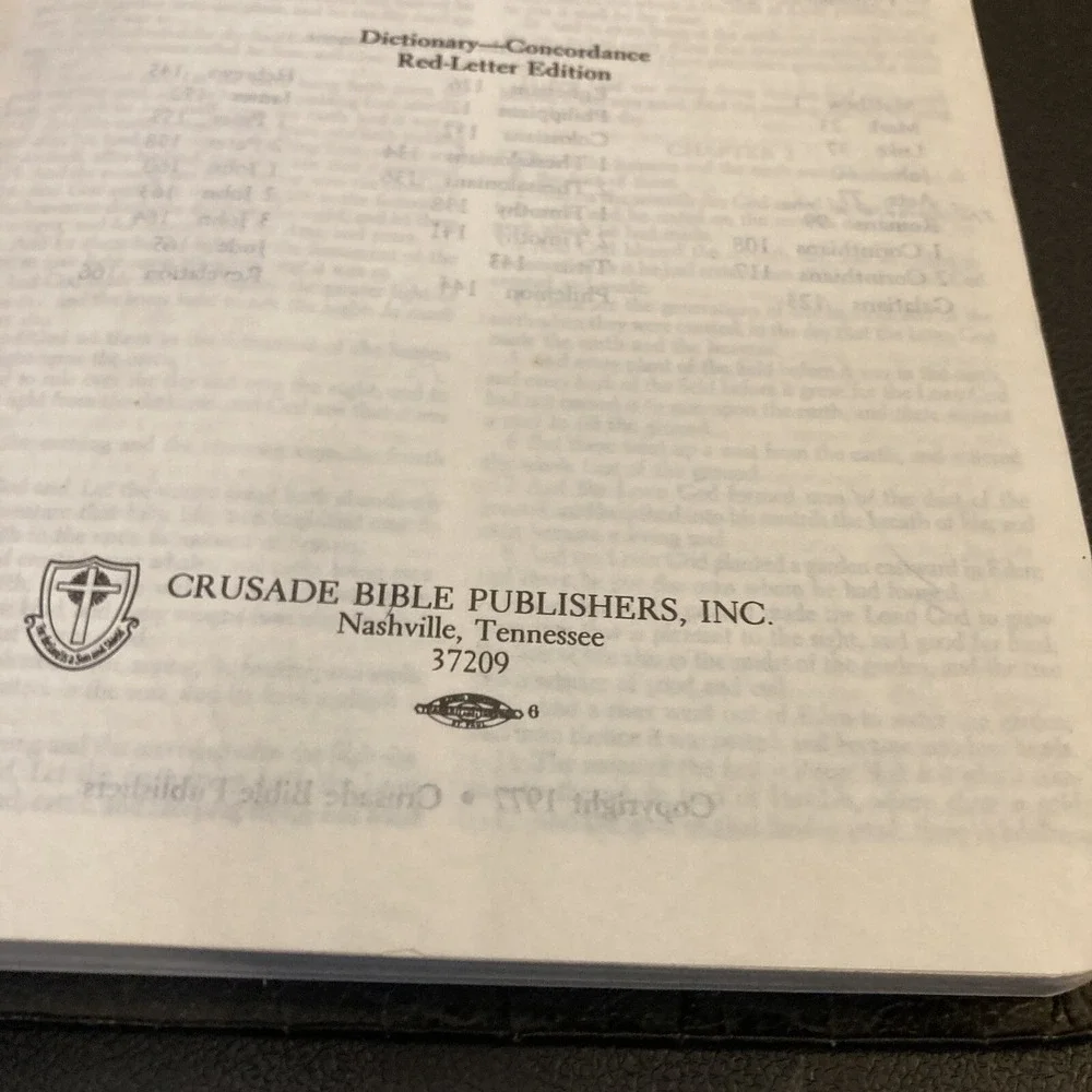 Holy Bible King James Red Letter Edition Crusade 1977‎ Leather Concordance